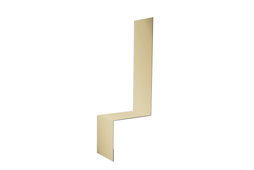 Планка примыкание боковое фальц 0,45 PE с пленкой RAL 1015 светлая слоновая кость (2м)