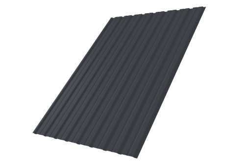 Профнастил С10В 0.5 Rooftop Бархат RAL 7024 мокрый асфальт