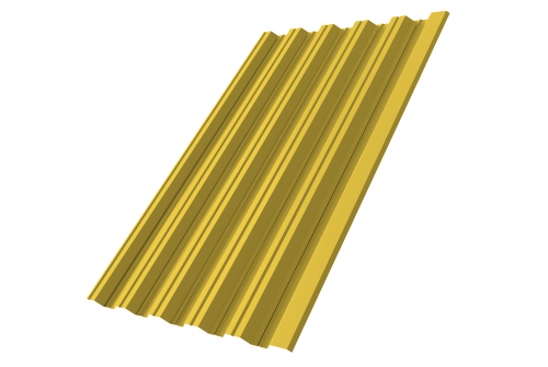 Профнастил НС35 R 0.45 PE RAL 1018 желтый