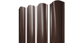 Штакетник Круглый фигурный 0.45 Drap RAL 8017 шоколад