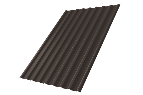 Профнастил С20R 0,5 PurPro Matt 275 RR 32 темно-коричневый