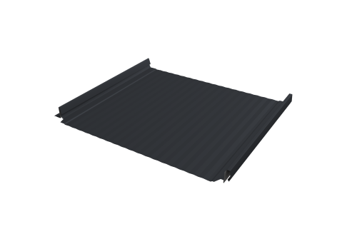 Кликфальц Pro Gofr Grand Line 0,5 PE с пленкой на замках RAL 7024 мокрый асфальт