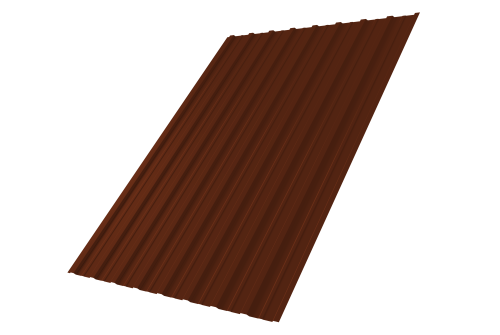 Профнастил С10A 0,45 PE RAL 3009 оксидно-красный