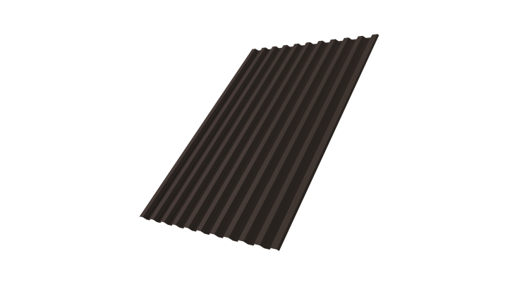 Профнастил С21R Grand Line 0,5 Drap TX RR 32 темно-коричневый