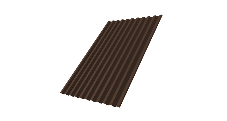 Профнастил С21R 0,5 Velur X RAL 8017 шоколад