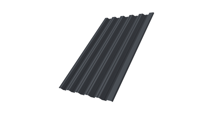 Профнастил HC35R 0.45 Drap TwinColor RAL 7024 мокрый асфальт