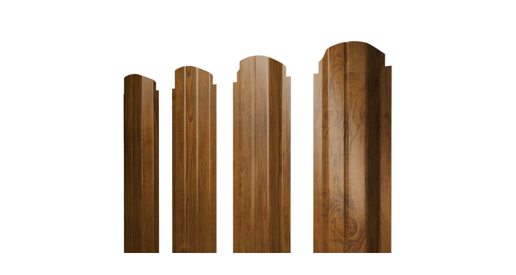 Штакетник П-образный A фигурный 0,45 Print-Double Elite Golden Wood