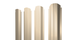 Штакетник П-образный A фигурный 0,45 PE RAL 1015 светлая слоновая кость