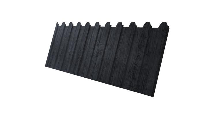 Профнастил С8A фигурный 0,45 Print Premium Grey Wood TwinColor