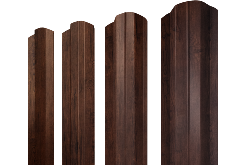 Штакетник М-образный B фигурный 0,4 Print Premium Cherry Wood Fresh TwinColor