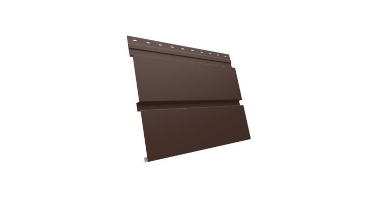 Софит металлический Квадро Брус без перфорации 0,5 Drap с пленкой RAL 8017 шоколад