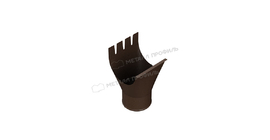 Воронка выпускная Металл Профиль Foramina Freeze D125/100 DarkBrown