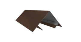 Планка угла внешнего составная верхняя 0,45 PE с пленкой RAL 8017 шоколад (3м)