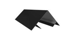 Планка угла внешнего составная верхняя 0,5 Drap TX RAL 9005 черный (2м)