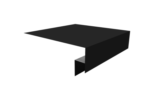 Планка околооконная сложная Экобрус Grand Line 200х50х25 0,45 Drap TX RAL 9005 черный (2м)