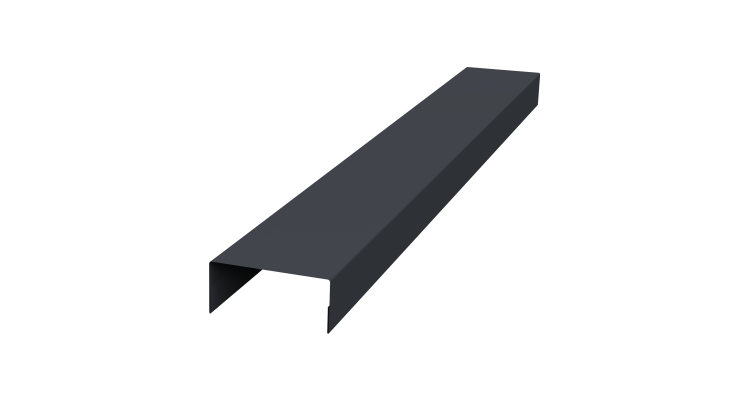 Крышка 45х20 жалюзи Texas 0,45 Drap ST RAL 7024 мокрый асфальт (2,5м)