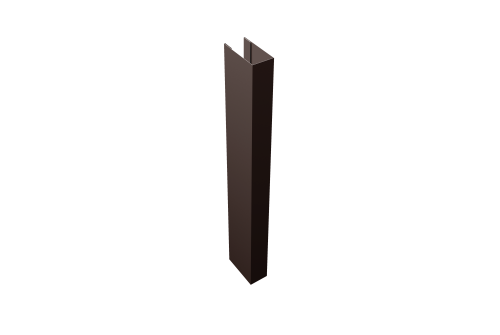 Стойка Texas для калиток и ворот 0,45 Drap TwinColor RAL 8017 шоколад (2,5м)