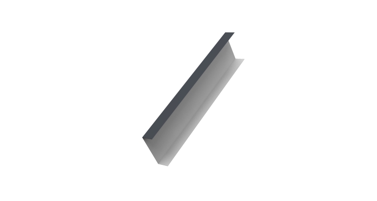 Декоративная накладка на столб универсальная 60х60 для забора жалюзи 0,5 PurPro Matt 275 RAL 7024 мокрый асфальт (3м)