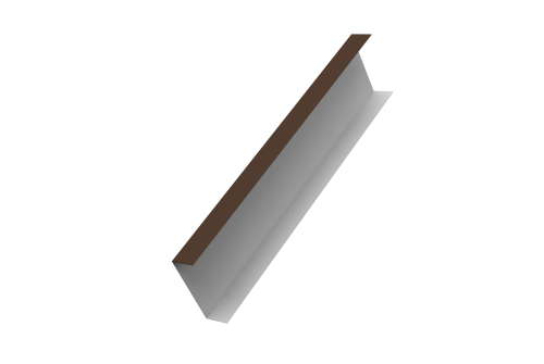 Декоративная накладка на столб универсальная 62х55 для забора жалюзи 0,7 PE RAL 8017 шоколад (3м)