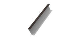 Декоративная накладка на столб универсальная 62х55 для забора жалюзи 0,5 Drap TX RR 32 темно-коричневый (1,8м)