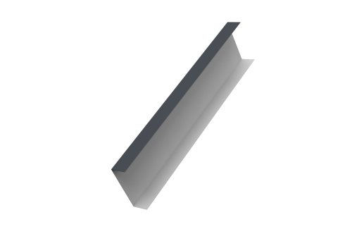 Декоративная накладка на столб универсальная 80х80 для забора жалюзи 0,7 PE RAL 7024 мокрый асфальт (3м)