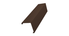 Декоративная накладка на столб универсальная угловая 60х60 для забора жалюзи 0,45 Drap-double TX RAL 8017 шоколад (2,5м)