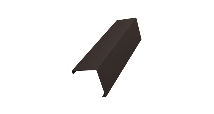 Декоративная накладка на столб универсальная угловая 80х80 для забора жалюзи 0,5 Atlas X RR 32 темно-коричневый (2,5м)