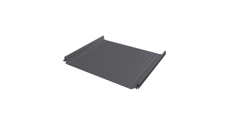 Кликфальц Pro Gofr Grand Line 0,5 PE с пленкой на замках RAL 7004 сигнальный серый