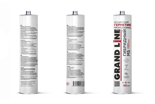 Герметик Grand Line Professional гибридный MS 300мл прозрачный