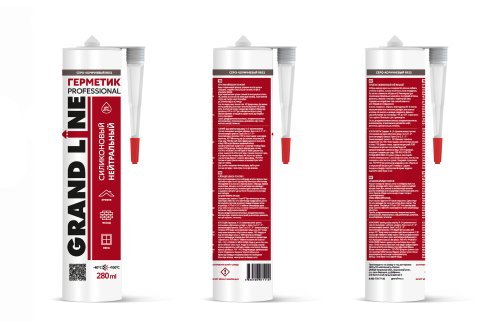 Герметик Grand Line Professional кровельный силиконовый нейтральный 280мл RR 32 серо-коричневый