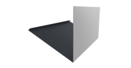 Планка примыкание верхнее к трубе фальц Grand Line 0,5 Satin с пленкой RAL 7024 мокрый асфальт (2м)