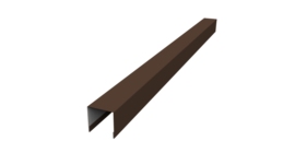 Планка вертикальная лицевая для забора жалюзи Palermo 0,5 Satin Matt RAL 8017 шоколад (2,5м)