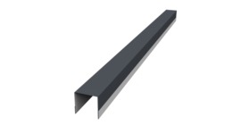 Планка вертикальная обратная для забора жалюзи Palermo 0,45 Drap TR RAL 7024 мокрый асфальт (3м)