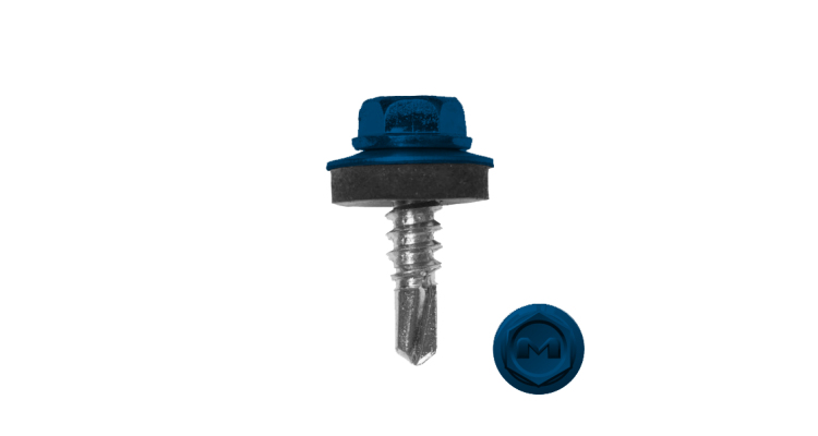 Саморез по металлу Daxmer 5,5х19 RAL 5005 (250) сверло №3